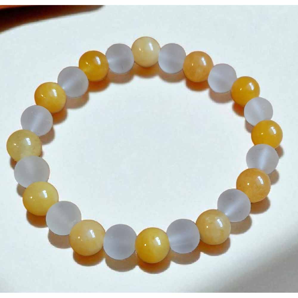 Bright Yellow Beaded Bracelet