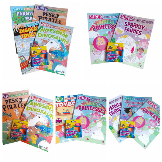 Colouring Book Bundles + Pencils