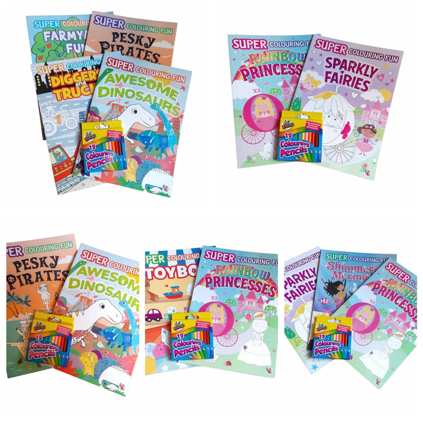 Colouring Book Bundles + Pencils