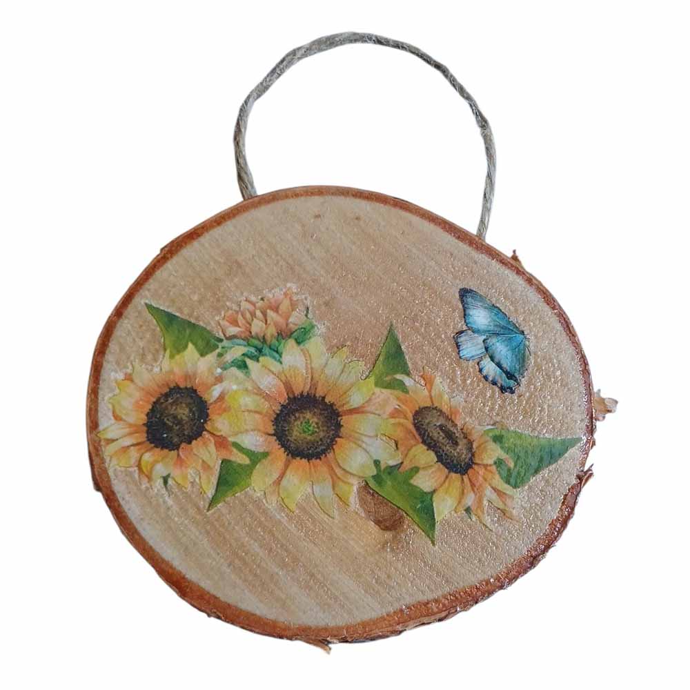 Sunflower Hanging Wood Slices