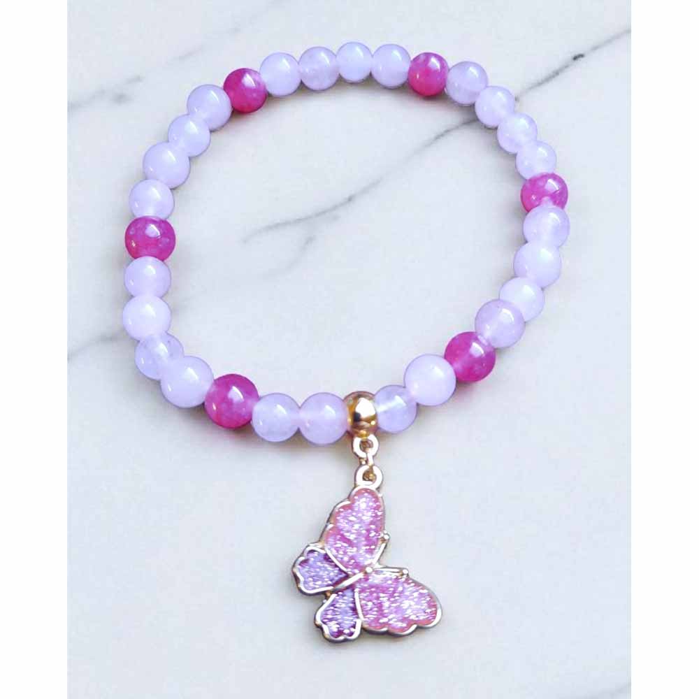 Two Tone Pink Agate Bracelet