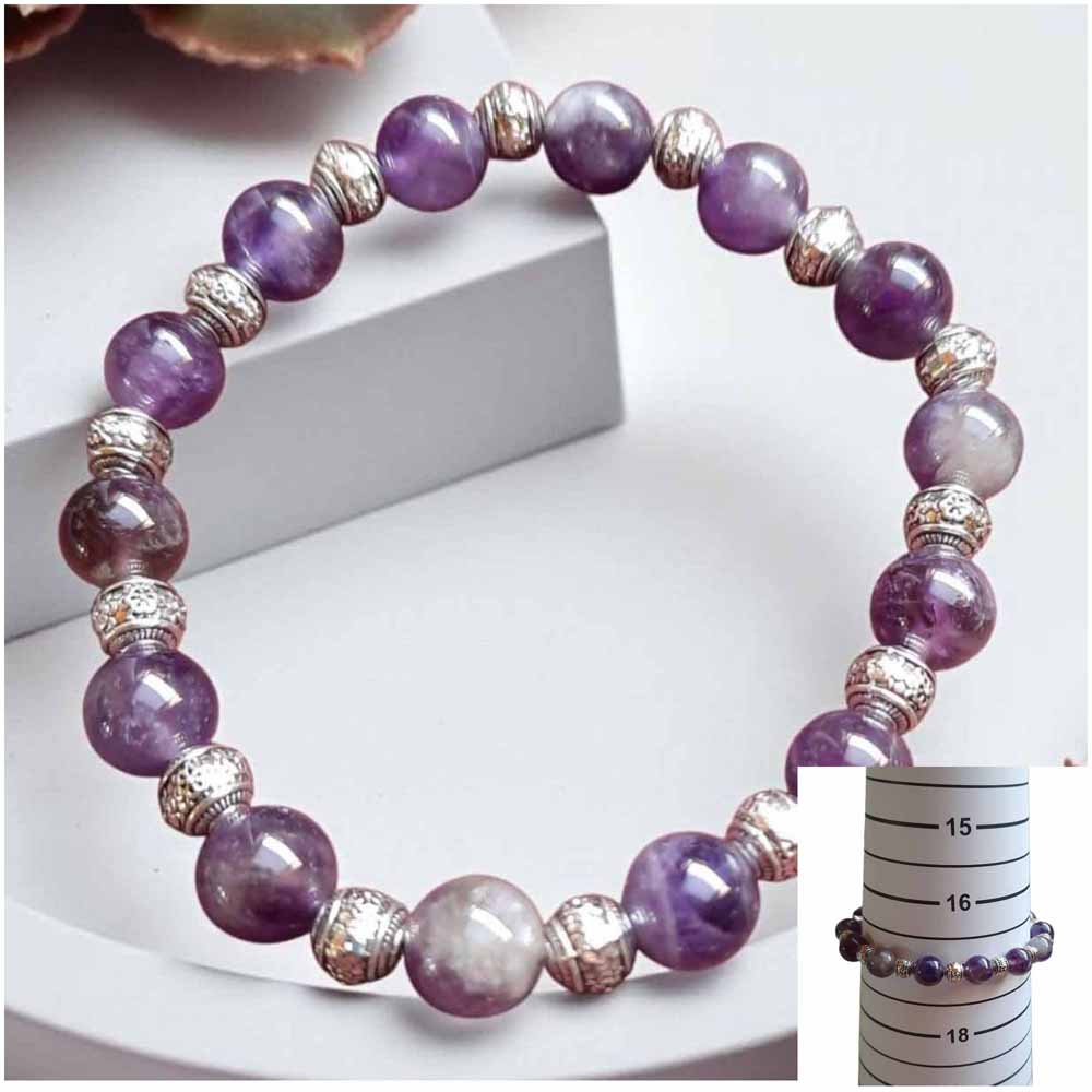 Amethyst Beaded Bracelet
