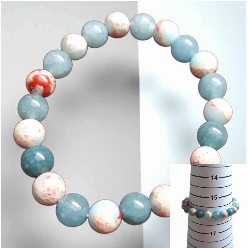 Mixed Chalcedony Beaded Bracelet