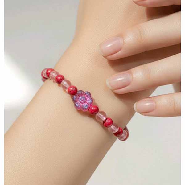 Red Stone Beaded Bracelet