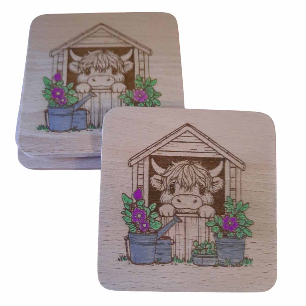 Highland Cows Coaster Set
