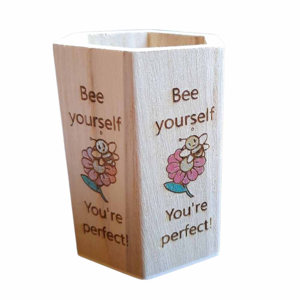 Decorative Wooden Pot / Pen Pot