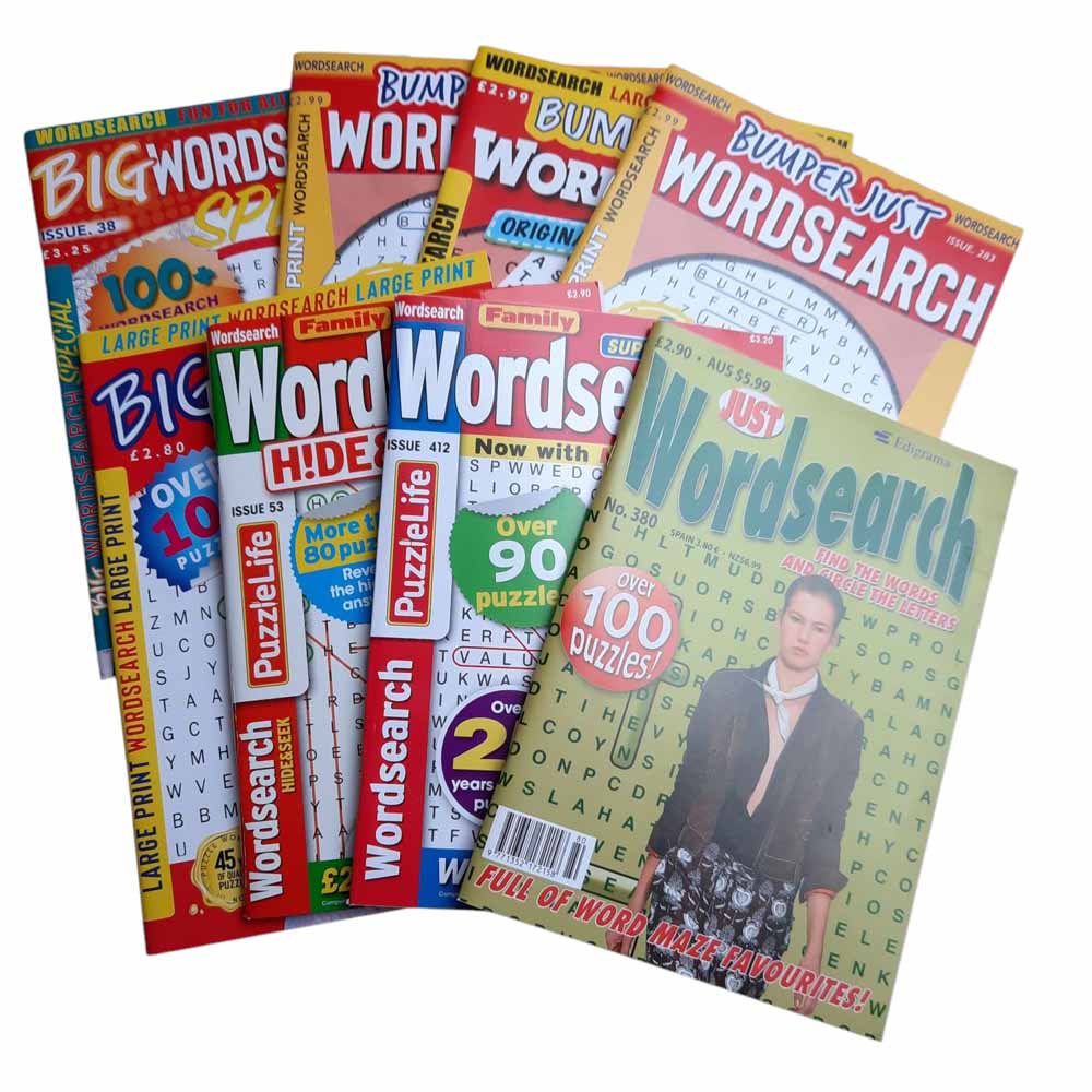 8x Word Search Magazines