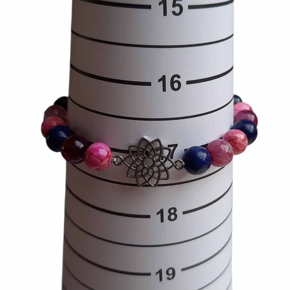 Stone Bracelet - Pink, Mauve, Blue