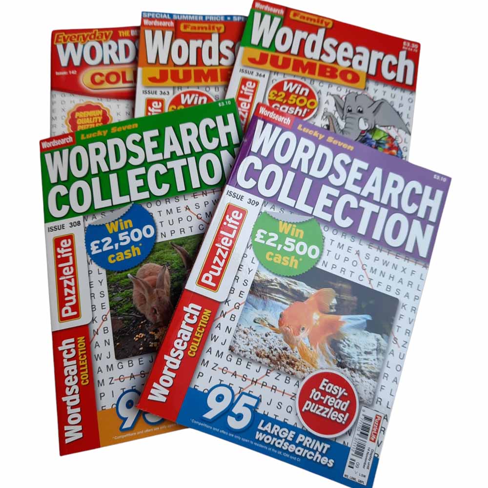 5x Word Search Magazines