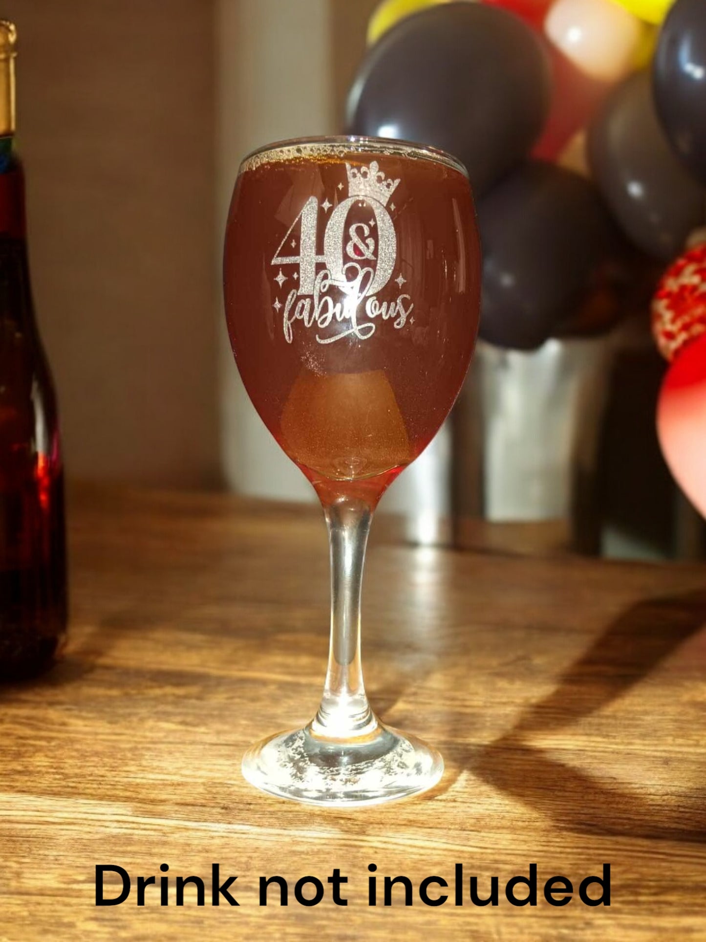 Etched Wine Glass - Birthday