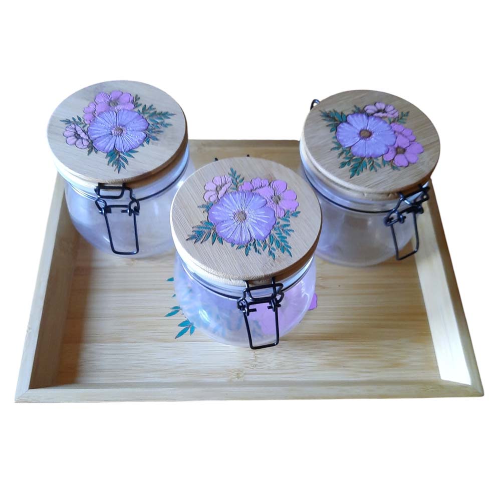 Storage Jars & Tray Set