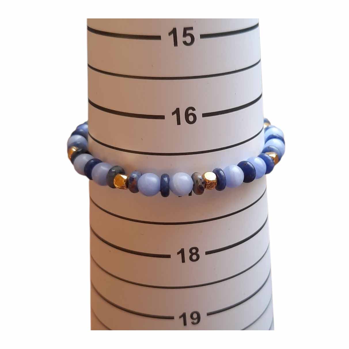 Soft Blue Beaded Bracelet