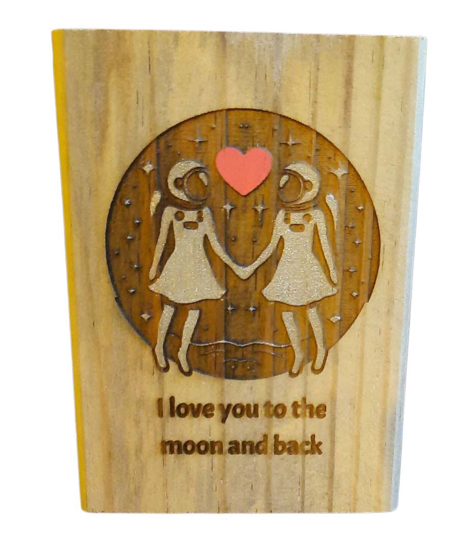 Woodblock:  I Love You to the Moon and Back