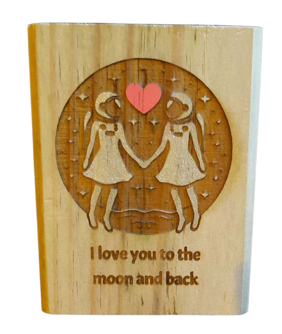 Woodblock:  I Love You to the Moon and Back