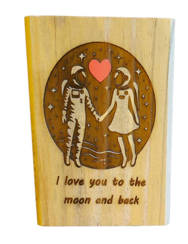 Woodblock:  I Love You to the Moon and Back