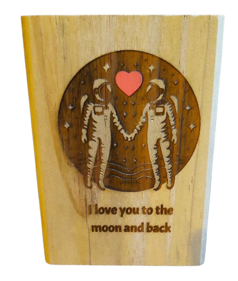 Woodblock:  I Love You to the Moon and Back
