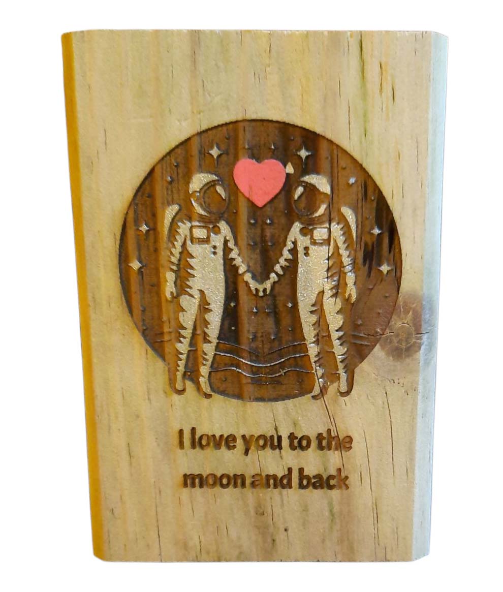 Woodblock:  I Love You to the Moon and Back