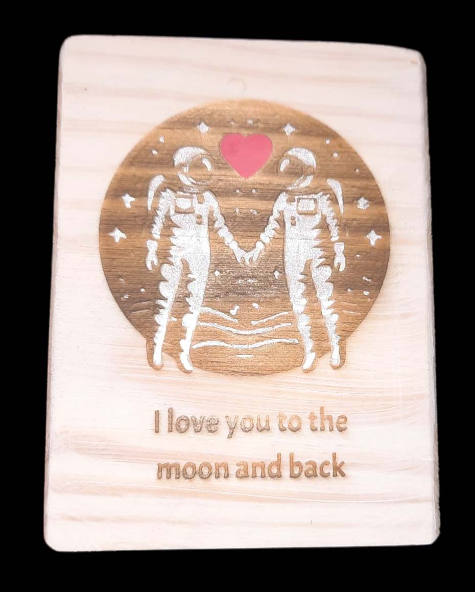 Woodblock:  I Love You to the Moon and Back