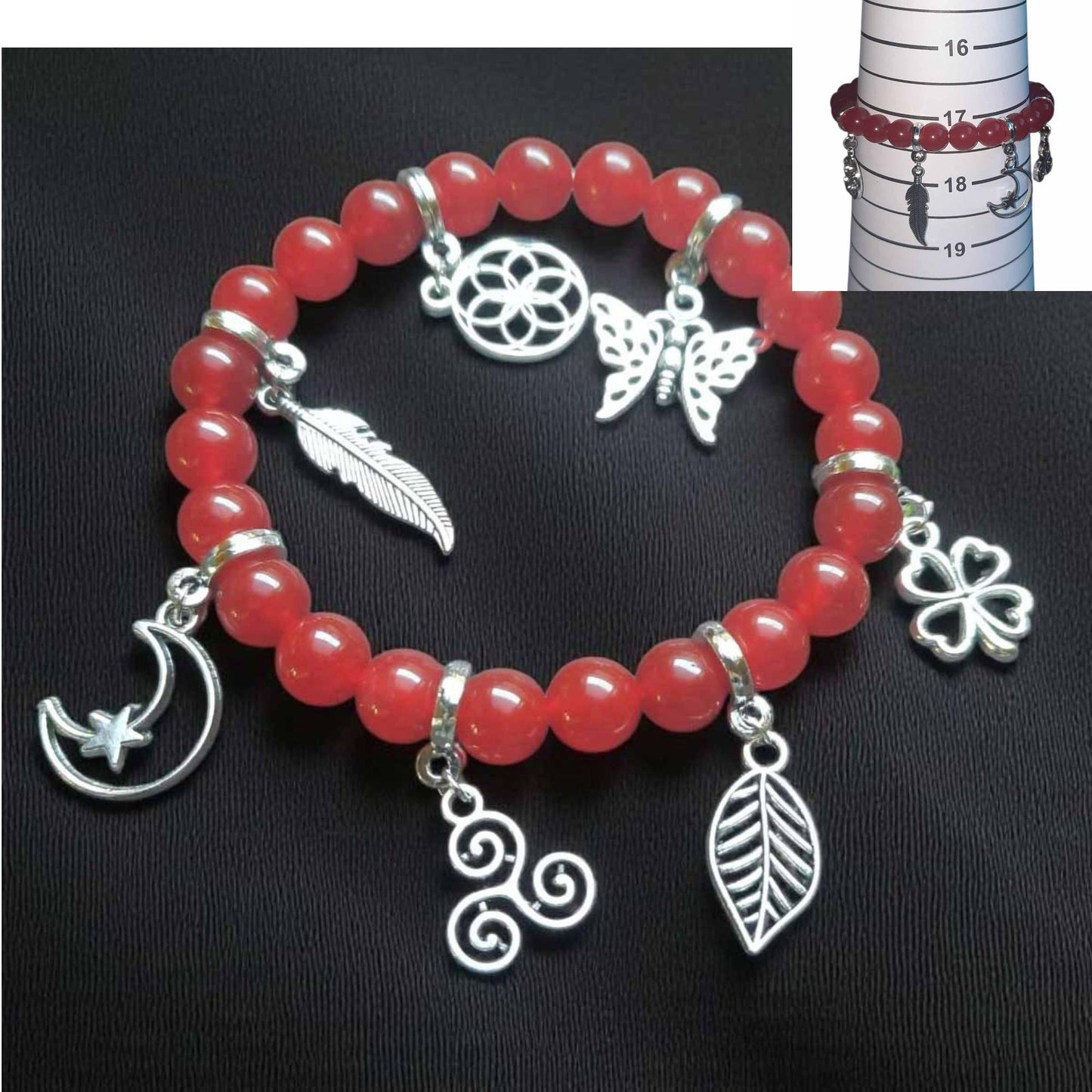 Red Jade Charm Bracelet