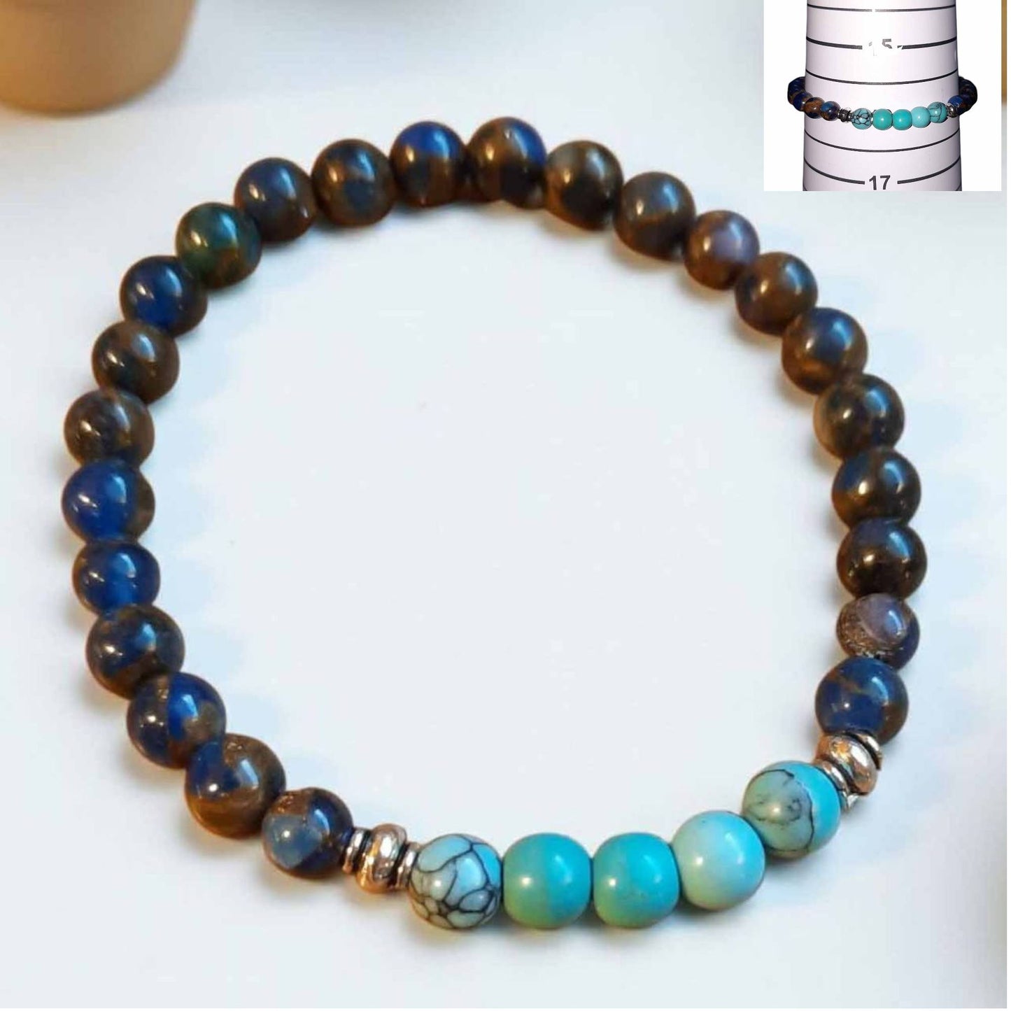 Blue Mosaic Quartz Bracelet