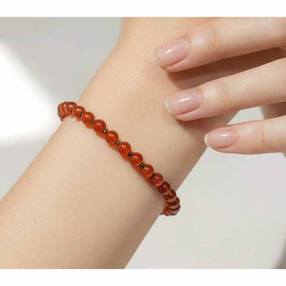 Carnelian Beaded Bracelet