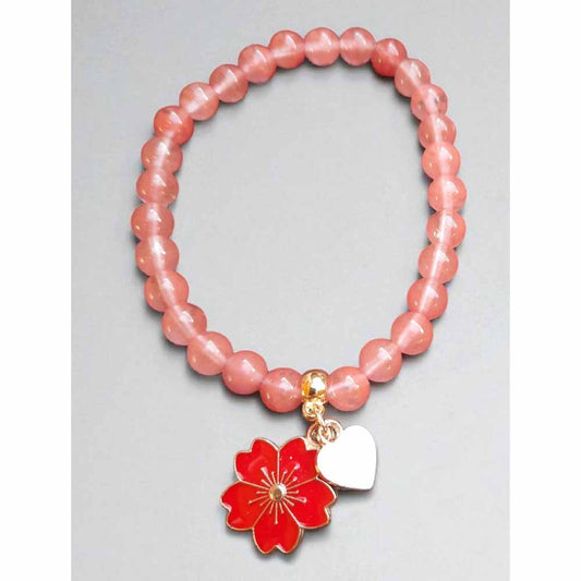 Cherry Quartz Charm Bracelet