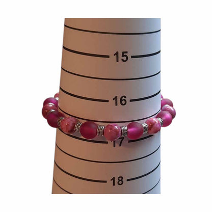 Vivid Pink Beaded Bracelet