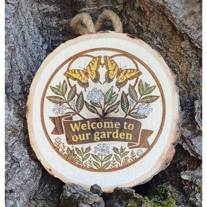 Welcome to Our Garden Sign (13cm)