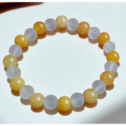 Bright Yellow Beaded Bracelet