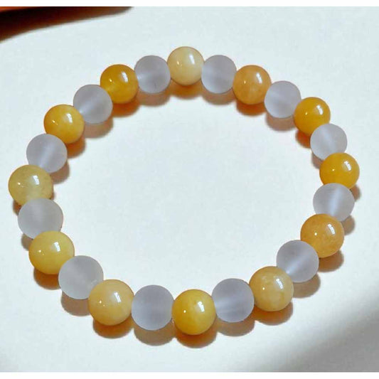 Bright Yellow Beaded Bracelet