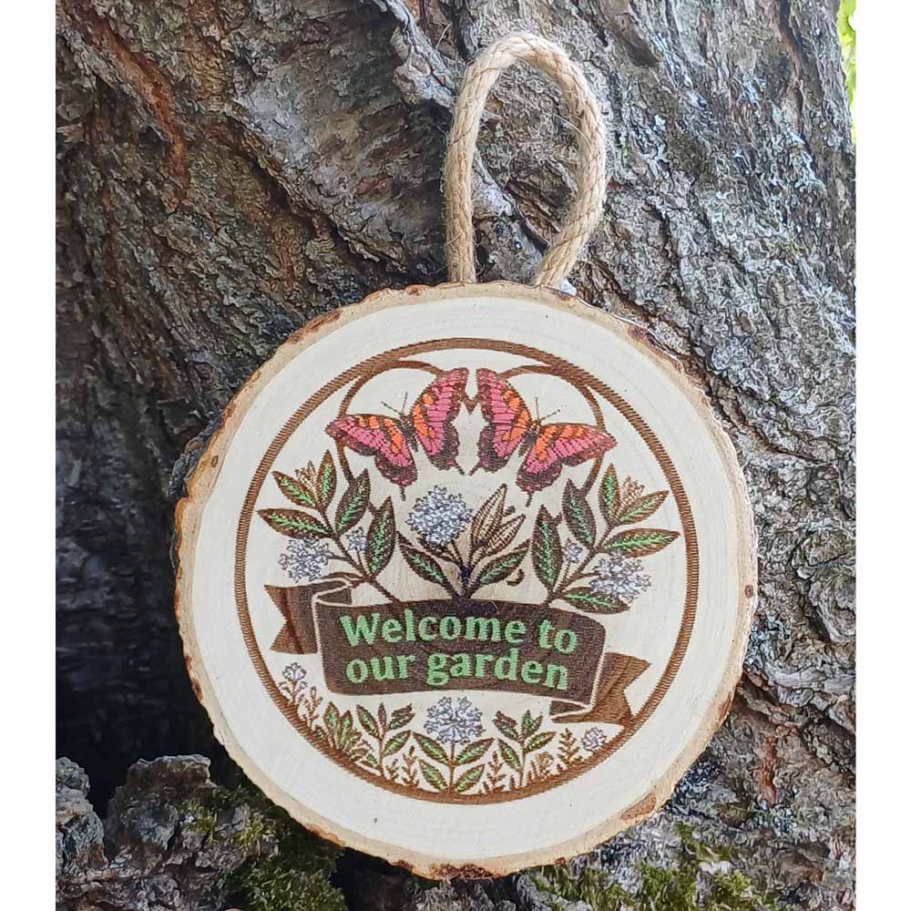 Welcome to Our Garden Sign (14cm)