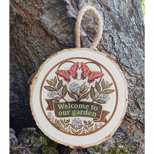 Welcome to Our Garden Sign (14cm)