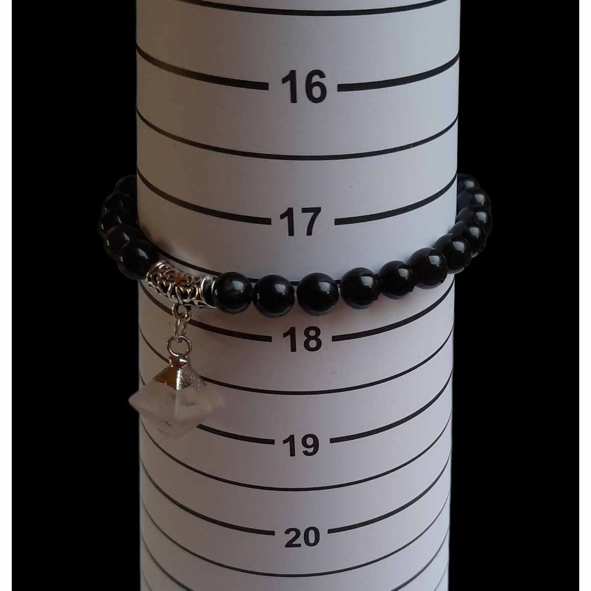 Obsidian & Quartz Bracelet