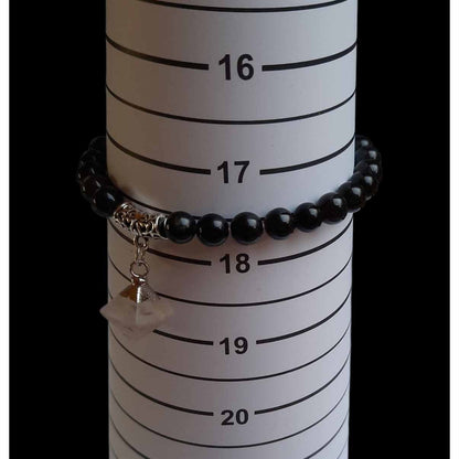 Obsidian & Quartz Bracelet