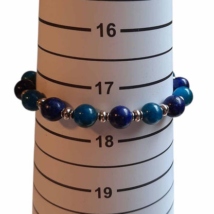 Two Tone Blue Beaded Bracelet
