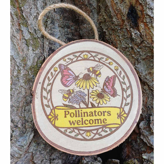 Pollinators Welcome Garden Sign