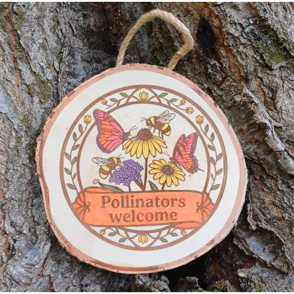 Pollinators Welcome Garden Sign