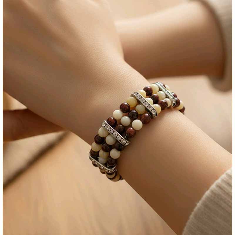 Tigers Eye & Quartz Bracelet