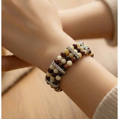 Tigers Eye & Quartz Bracelet
