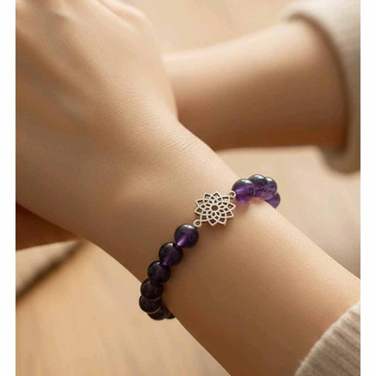 Amethyst Beaded Bracelet
