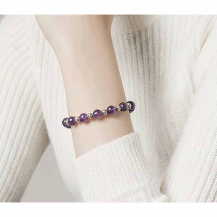 Amethyst Beaded Bracelet