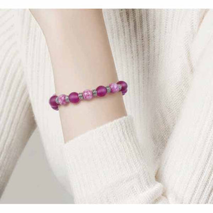 Vivid Pink Beaded Bracelet