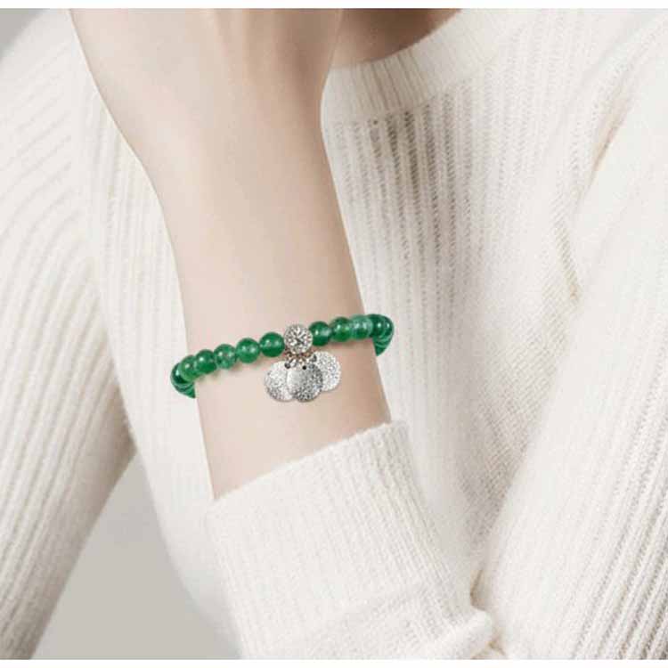 Green Agate & Charm Bracelet