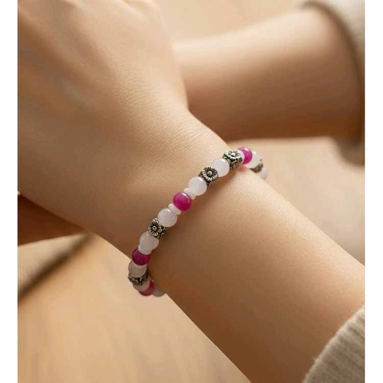 Pink & Silver Bracelet