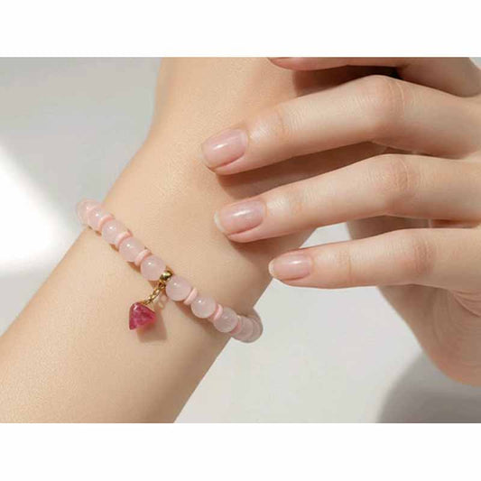 Rose Quartz Beaded Bracelet