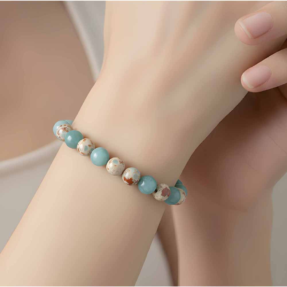 Mixed Chalcedony Beaded Bracelet