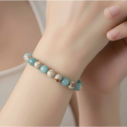 Mixed Chalcedony Beaded Bracelet