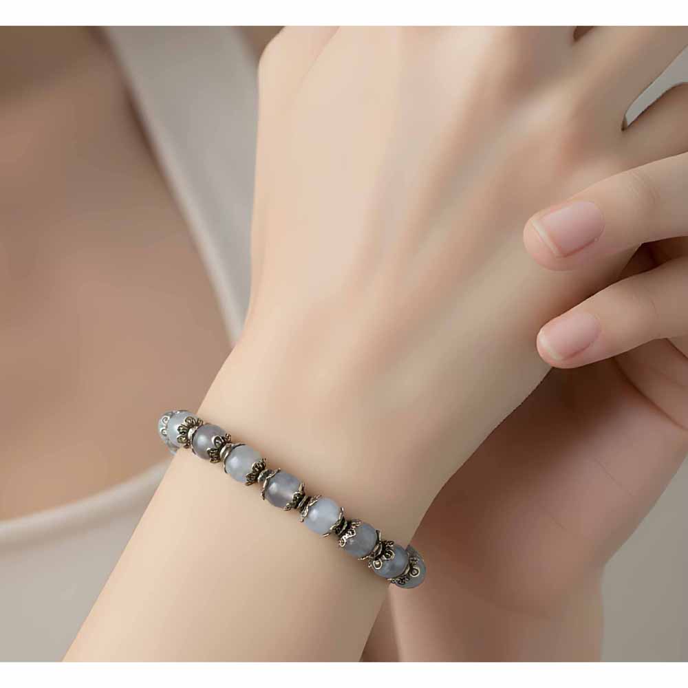 Pale Blue Chalcedony Bracelet
