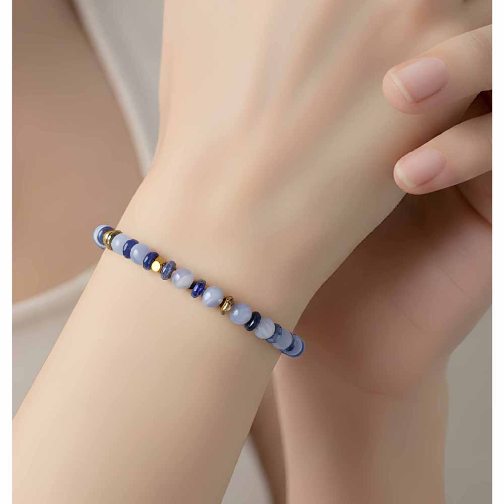 Soft Blue Beaded Bracelet