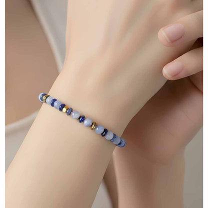 Soft Blue Beaded Bracelet